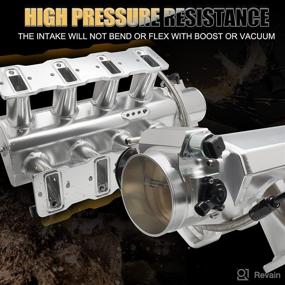 img 1 attached to 🚗 TEMSONE 92MM Intake Manifold Sheet Metal Fabricated EFI - Fuel Rails, Throttle Body, TPS & IAC Compatible with Chevrolet GMC Pontiac LS LS1 LS2 LS6 Silver