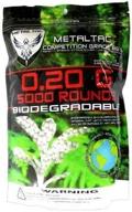 metaltac airsoft bbs bio-degradable .20g perfect grade high precision 6mm bb pellets (bag of 5000 rounds) logo