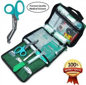 img 3 attached to Reflective 210 Piece First Aid Kit For Travel, Home, Office, Car, Workplace & Outdoor Emergencies - Includes Eyewash, Cold Pack, Moleskin Pad, CPR Respirator, And Emergency Blanket