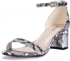 img 4 attached to Женские туфли на толстом каблуке с пряжкой на щиколотке, туфли для праздничного наряда, свадебная обувь Cookie-LO Low.