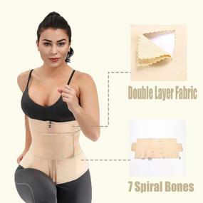img 1 attached to Women'S Steel Boned Zip Up Waist Trainer Girdle For Trimming And Shaping