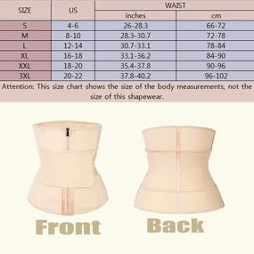 img 3 attached to Women'S Steel Boned Zip Up Waist Trainer Girdle For Trimming And Shaping