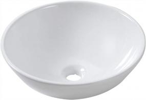 img 4 attached to Modern White Porcelain Ceramic Vessel Vanity Sink Art Basin - Lordear 13X13 Small Round Bowl Bathroom Sink Above Counter