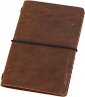travel in style: refillable leather notebook cover for small journals логотип