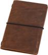 travel in style: refillable leather notebook cover for small journals logo