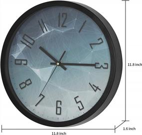 img 3 attached to Stylish And Functional: 12 Inch Modern Blue Wall Clock For Any Space - Battery Operated For Ultimate Convenience