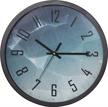stylish and functional: 12 inch modern blue wall clock for any space - battery operated for ultimate convenience logo