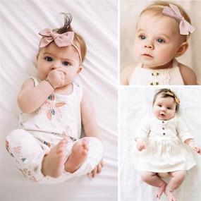 img 2 attached to 🎀 Set of 30 Baby Girl Bow Nylon Headbands, Linen Baby Bow Headbands, Handcrafted Headbands with Bows for Newborns, Infants, and Toddlers