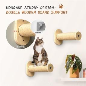 img 1 attached to 🐱 Cat Wall Shelf with Hammock - Expandable Cat Wall Shelves & Perches for Indoor Cats, Mountable Cat Wall Hammock for Climbing, Sleeping, and Playing.