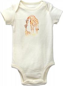 img 1 attached to 100% Organic Cotton Unisex-Baby Infant Short Sleeve Onesies Bodysuits By Dordor & Gorgor