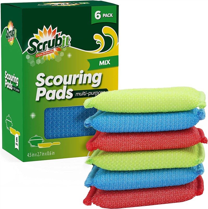 Cleaning Scrub Sponge by SCRUBIT - Kitchen Dish Sponges for Dishes, Pots  Pans & More - 24 Pack - Colors May Vary