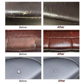 img 2 attached to 🛋️ Leather Repair Kit - 12 Colors for Furniture, Couches, Car Seats, Boat Sofa, Shoes, Purses, Jackets - Restore Scratches, Tears, Holes, Pet Claw Marks - Bonded Pleather, Genuine Italian Vinyl Repair