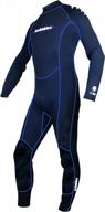 blue/black scuba max men's 3x-large 3/2mm neoprene wetsuit for diving - w3mf logo