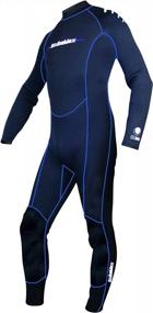 img 1 attached to Blue/Black Scuba Max Men'S 3X-Large 3/2Mm Neoprene Wetsuit For Diving - W3MF