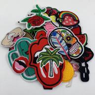 🧵 31pcs assorted styles embroidered sew on/iron on patches – diy accessory set for clothes, dress, hat, jeans & more logo