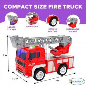 img 2 attached to Ощути азарт спасения с игрушкой пожарной машины FUNERICA для детей, с огнями, звуками и многим другим!
