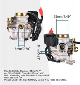 img 3 attached to GOOFIT PD18 18Mm Carburetor For 4-Stroke GY6 49Cc 50Cc Chinese Scooter 139QMB Moped Replacement - Taotao Kymco Jonway Baja