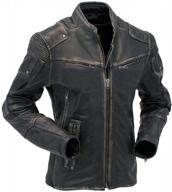 vintage motorcycle leather jacket collection for men - real/faux cafe racer brando retro biker outerwear logo