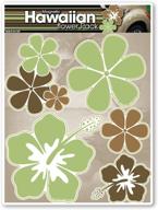 green hawaiian flower pack magnet logo