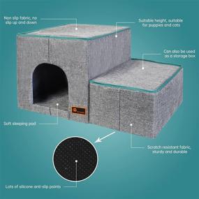 img 2 attached to 🐱 MAYWARD Pet House: Stylish Cat Beds with Condo and Storage Box for Indoor Cats