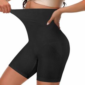 img 4 attached to Women'S High-Waisted Body Shaper Shorts For Tummy Control, Butt Lifting, Thigh Slimming, And Waist Training