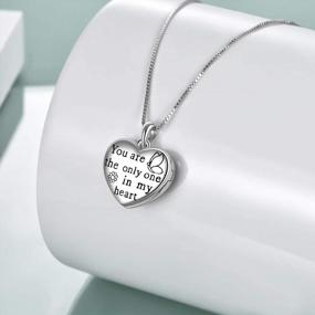 img 3 attached to Ожерелье-медальон с изображением из стерлингового серебра - персонализированный кулон Love Heart Photo Butterfly для женщин, подруг, мам, дочерей - настраиваемый подарок хранит заветные воспоминания