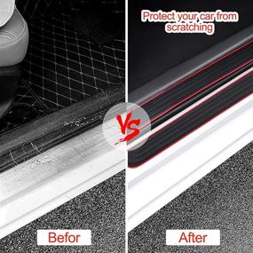 img 1 attached to 🚪 Homelove Door Sill Plate Protectors for Car: Universal Front/Rear Entry Guards, Scuff Cover Panel Set