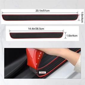 img 3 attached to 🚪 Homelove Door Sill Plate Protectors for Car: Universal Front/Rear Entry Guards, Scuff Cover Panel Set