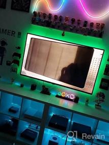 img 7 attached to Govee Neon Rope Lights RGBIC, 16,4-футовые светодиодные ленты, синхронизация музыки, настраиваемый дизайн «сделай сам», работа с Alexa Google Assistant, персонализированные неоновые огни для декора стен игровой комнаты (не поддерживает 5G WiFi)