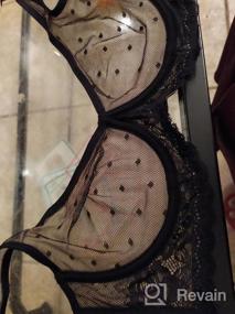 img 6 attached to Plus Size Lace Mesh Bra With Sheer Coverage And Minimal Padding - Sexy Unlined And Unpadded Bralette For Women By YANDW