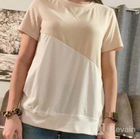 img 6 attached to Casual Short Sleeve Crewneck T-Shirt For Women - Biucly Loose Fit Tee