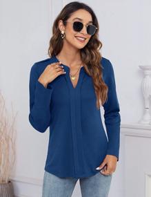 img 2 attached to Stylish And Professional: LOMON Womens Roll Up 3/4 Sleeve Shirts For Business Casual Looks