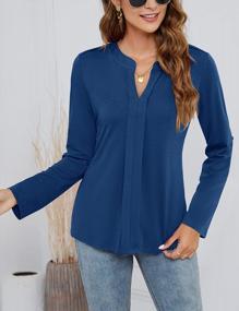 img 3 attached to Stylish And Professional: LOMON Womens Roll Up 3/4 Sleeve Shirts For Business Casual Looks