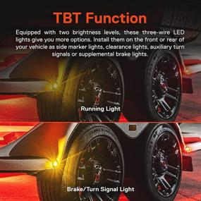 img 1 attached to 🔴 3/4" Round Red Trailer LED Marker Light: Waterproof TBT Lights for Truck and Trailer - DOT FMVSS 108 Certified - SAE P2PC Compliant - Semi-Spherical Output