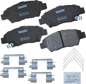 img 1 attached to 💯 Bendix Premium Copper Free CFC1394 Ceramic Brake Pad: Ultimate Performance with Front Installation Hardware