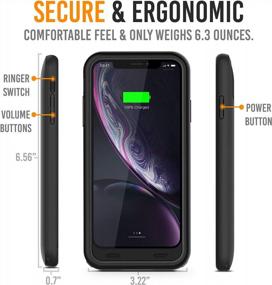 img 1 attached to Power Up Your IPhone XR With 3500MAh Portable Battery Case, BX10R-Black