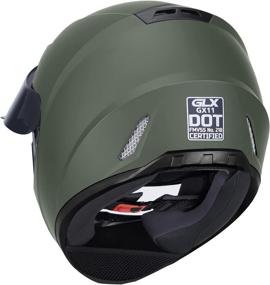 img 1 attached to GLX GX11 Compact Lightweight Full Face Motorcycle Street Bike Helmet With Extra Tinted Visor DOT Approved (Camo