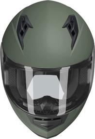 img 2 attached to GLX GX11 Compact Lightweight Full Face Motorcycle Street Bike Helmet With Extra Tinted Visor DOT Approved (Camo