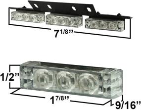 img 2 attached to 💡 DIYAH Amber LED Light Bar for Law Enforcement - High Intensity Emergency Strobe Lights for Dash/Windshield Interior