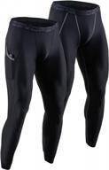men's compression pants with pocket/non-pocket - devops 2 or 3 pack athletic leggings логотип