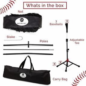 img 3 attached to Тренировочная сетка Morvat 7X7 для бейсбола и софтбола - идеально подходит для всех уровней навыков!