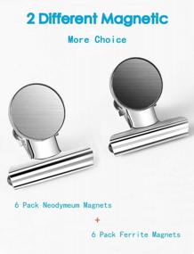 img 2 attached to 38MM Wide Refrigerator Magnets Hook Clips - 12PCS Strong Fridge Magnet Clips For Kitchen, House & Office Use By A AULIFE