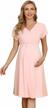 coolmee maternity dress women's v-neck a-line knee length wrap dress swing dresses for baby shower or casual wear 2 logo