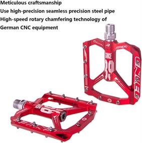 img 1 attached to Легкие педали MTB из алюминиевого сплава - нескользящая платформа с 3 подшипниками для BMX и горных велосипедов 9/16 "" | ENLEE