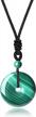 circular elegance: amorwing's semi precious stone donut pendant necklace logo