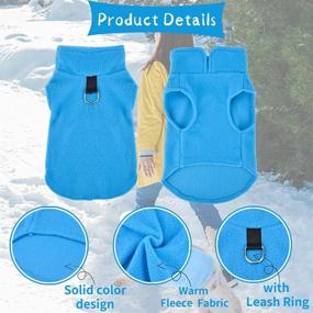 img 1 attached to 🐶 Bundle of 4 Dog Sweaters with Leash Ring - Cozy Fleece Outfits for Small Male Chihuahua, Yorkies - Pet Puppy Clothing Cat Doggie Coat Set (Medium, Blue, Brown, Grey, Black)