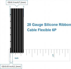 img 3 attached to 25Ft 28AWG 6P Black Flexible Silicone Ribbon Cable BNTECHGO 28 Gauge Stranded Wire