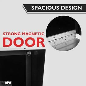 img 1 attached to Modern Design Mailbox - Black Powder Coated Steel, Heavy Duty Curbside Welded, All Weather Durable & Corrosion Resistant W/ Stainless Steel Hinges & Magnetic Door