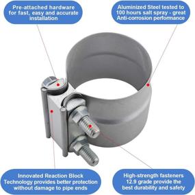 img 3 attached to 🔧 Roadformer 2.5" Lap Joint Exhaust Band Clamp - Premium Aluminized Steel for Effective Muffler Sealing & Exhaust System Connections