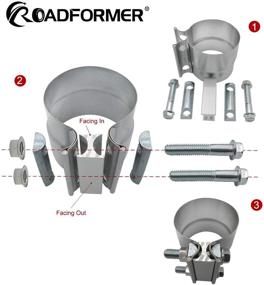 img 1 attached to 🔧 Roadformer 2.5" Lap Joint Exhaust Band Clamp - Premium Aluminized Steel for Effective Muffler Sealing & Exhaust System Connections